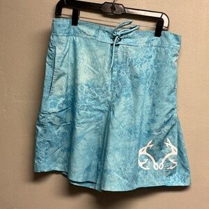 Realtree Blue Men Swim Hybrids